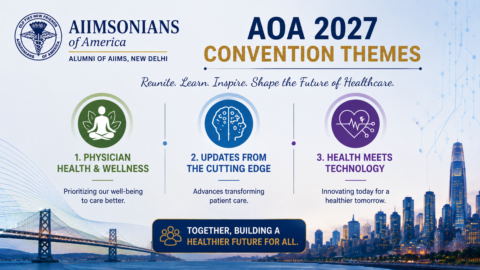 AOA 2027 convention themes: physician health and wellness, updates from the cutting edge, and health meets technology